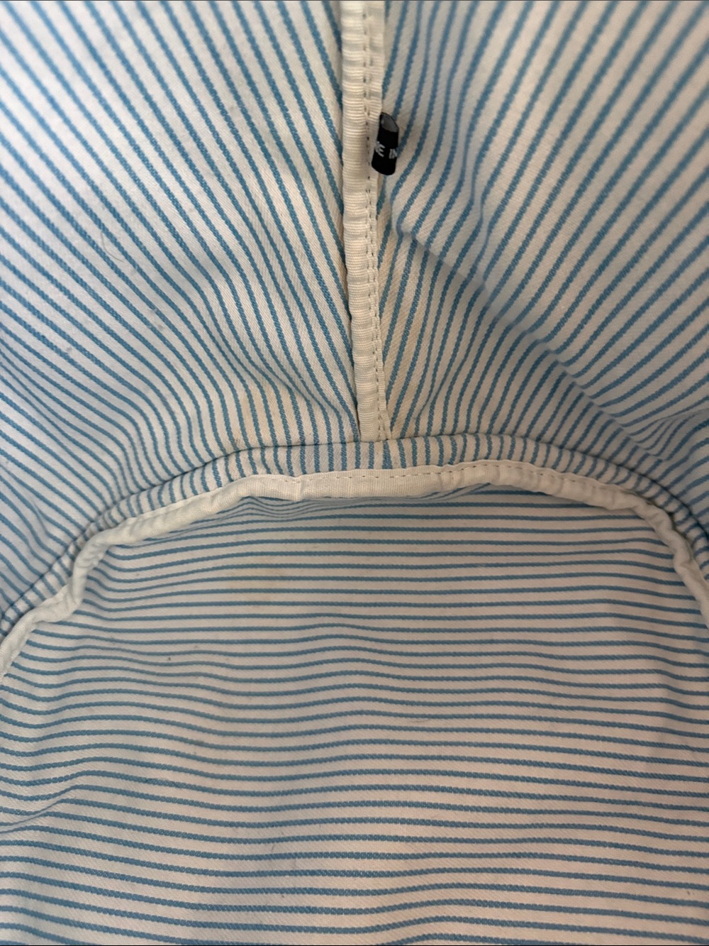 Draper James Blue Canvas Tote with Navy and White Straps - Picture 11 of 12